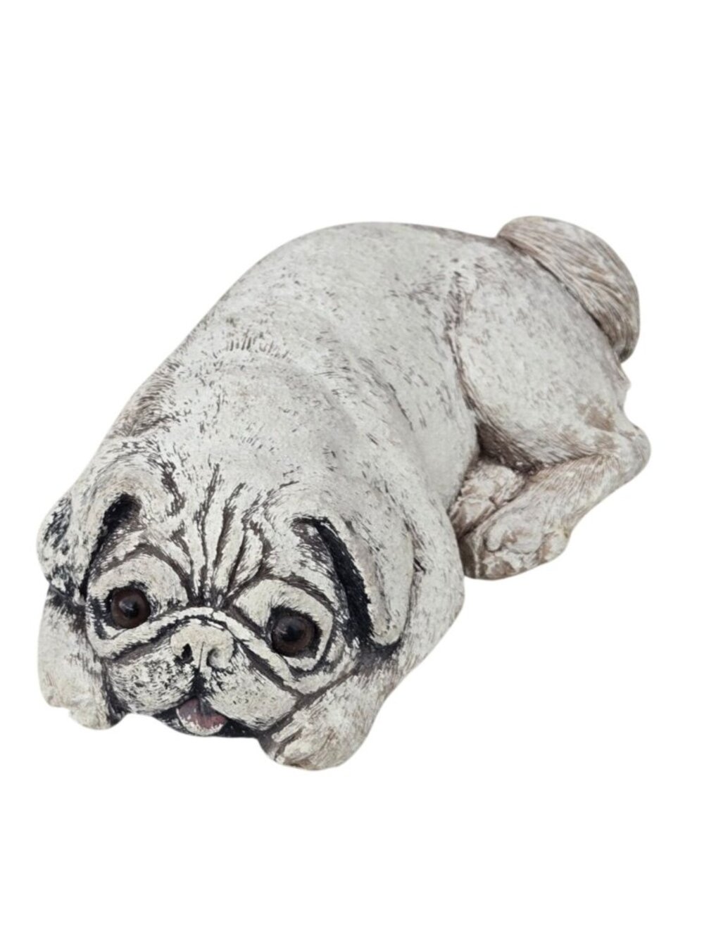 Sandicast Pug Figure 1982 Collectible Figure AS IS Vintage Dog 9 Inch Decor